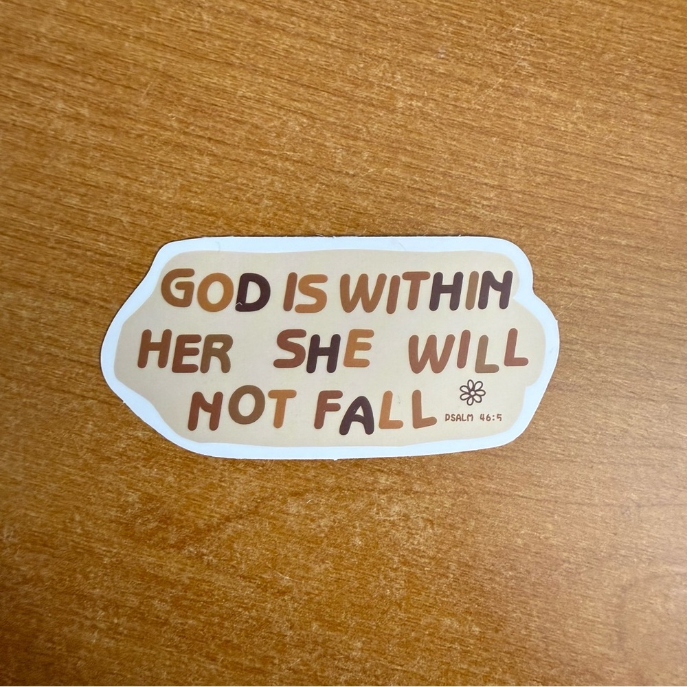 Inspirational Sticker with Psalm 46:5‎
